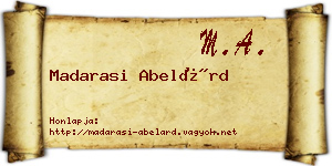 Madarasi Abelárd névjegykártya